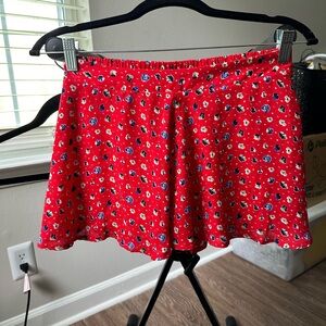 Altar’d State flowy floral red shorts